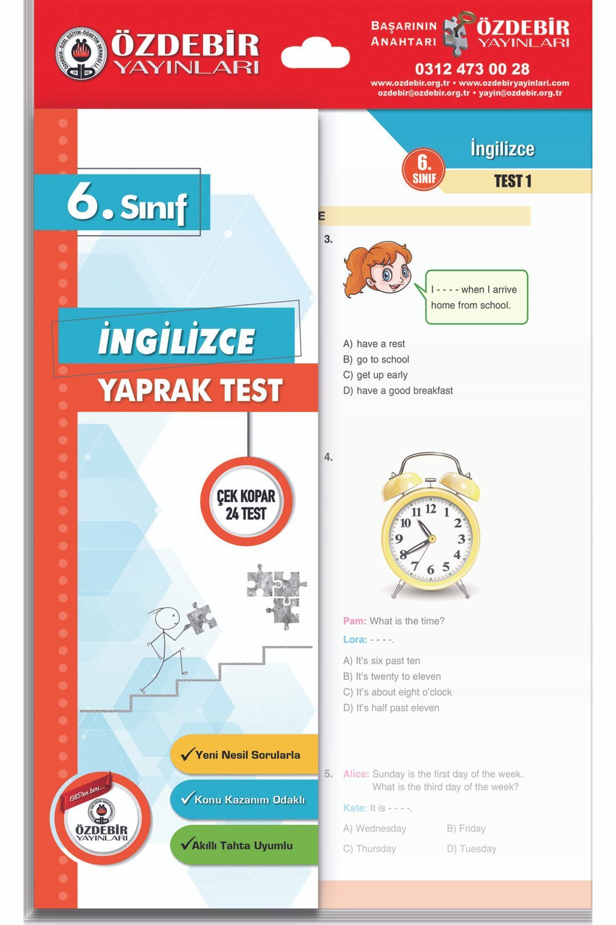 6.sınıf Ingilizce Poşet Yaprak Test