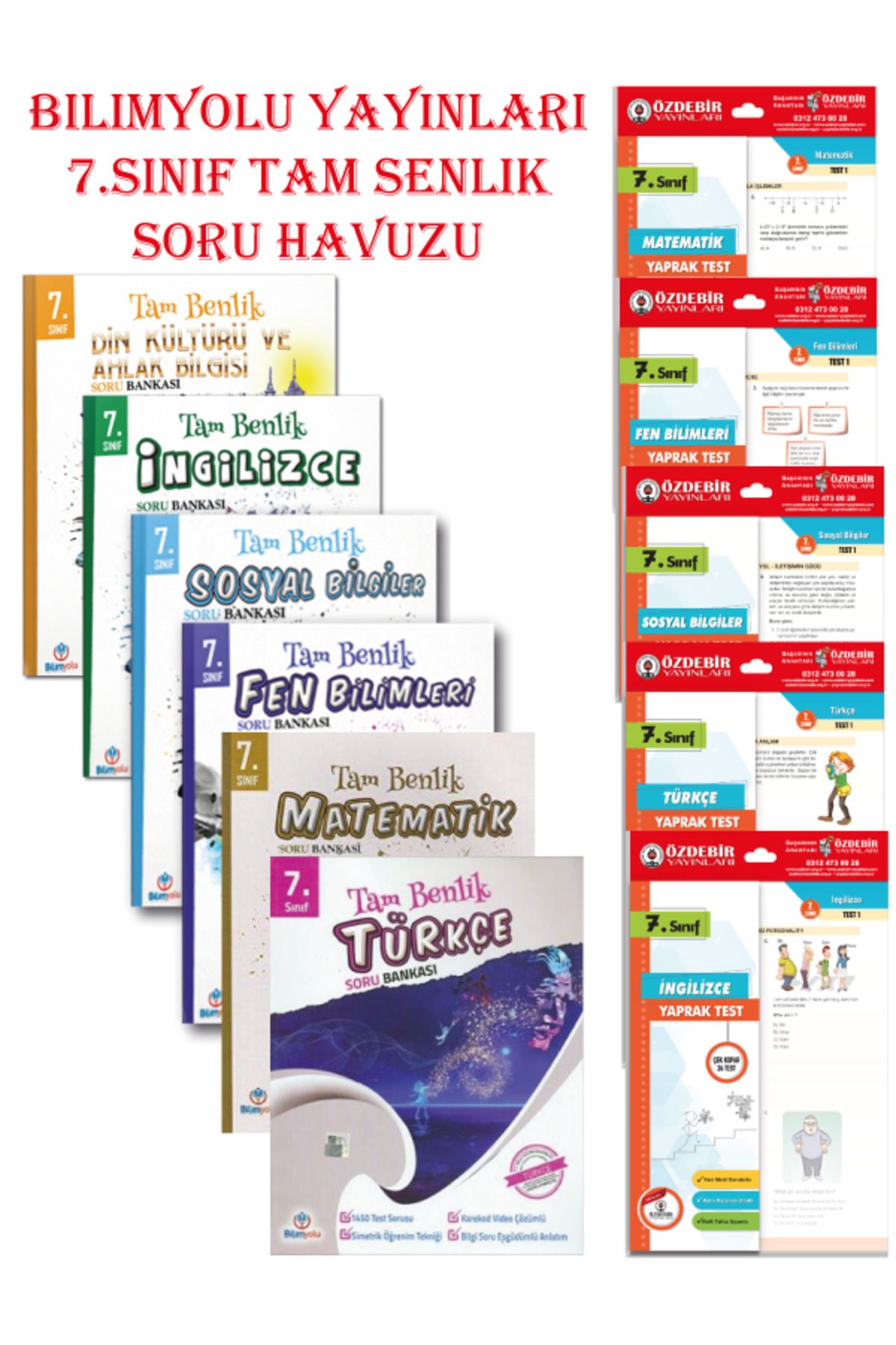 7.sınıf Soru Bankası Yaprak Test Tam Senlik Soru Havuzu (HEDİYELİ)
