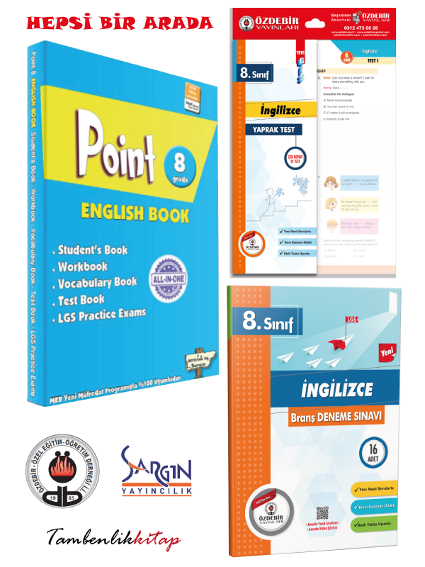 8.Sınıf LGS English Book, Branş Deneme ve Yaprak Test Hepsi Bir Arada