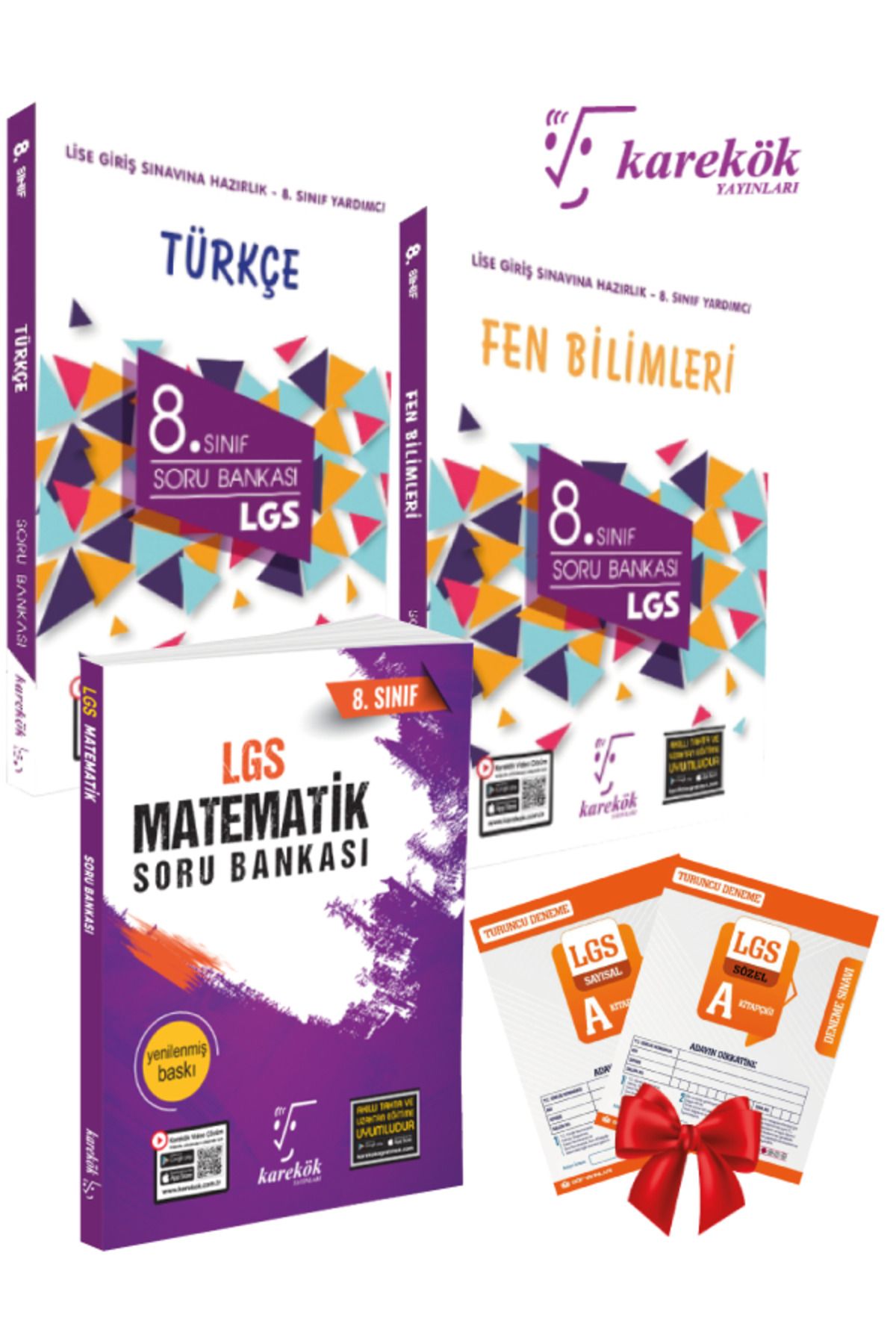 8.Sınıf LGS Türkçe, Fen, Matematik 3'lü Set (Yeni Baskı)