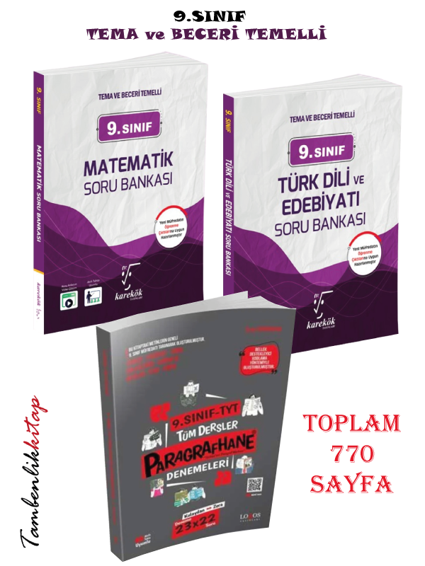9.Sınıf Edebiyat, Matematik Güncel Soru Bankası ve Paragraf Denemeleri Seti 9.Sınıf Edebiyat, Matematik Güncel Soru Bankası ve Paragraf Denemeleri Seti