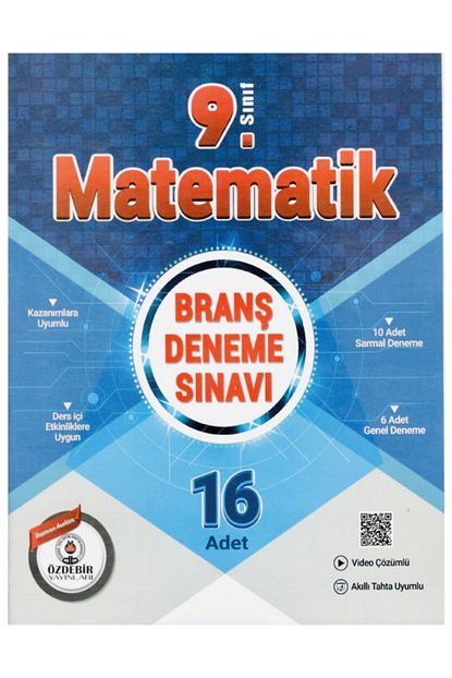9.Sınıf Güncel Baskı 16X16 Matematik Branş Deneme