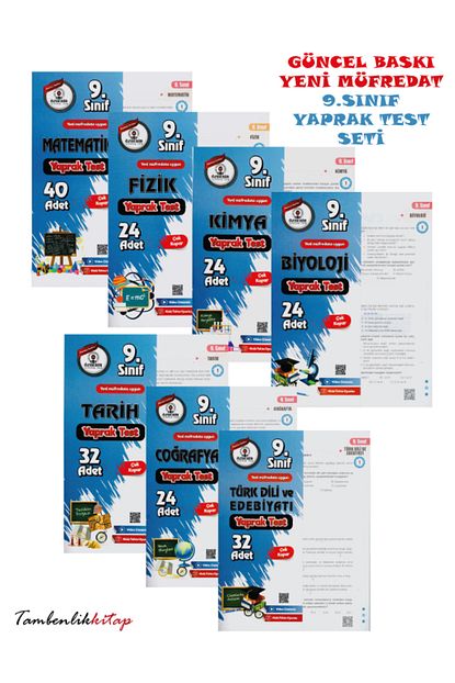 9.Sınıf Güncel Müfredat Yaprak Test Seti 2025 Model Özdebir Yayınları 9.Sınıf Güncel Müfredat Yaprak Test Seti 2025 Model Özdebir Yayınları