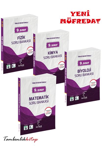 9.Sınıf Yeni Müfredat Sayısal Soru Bankası Seti (Matematik, Fizik, Kimya, Biyoloji) 9.Sınıf Yeni Müfredat Sayısal Soru Bankası Seti (Matematik, Fizik, Kimya, Biyoloji)