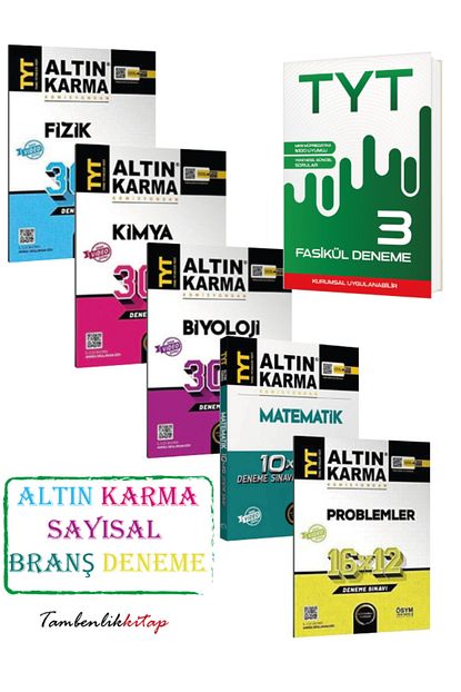 Altın Karma Yayınları TYT Sayısal Branş Deneme Seti +3 Fasikül Deneme