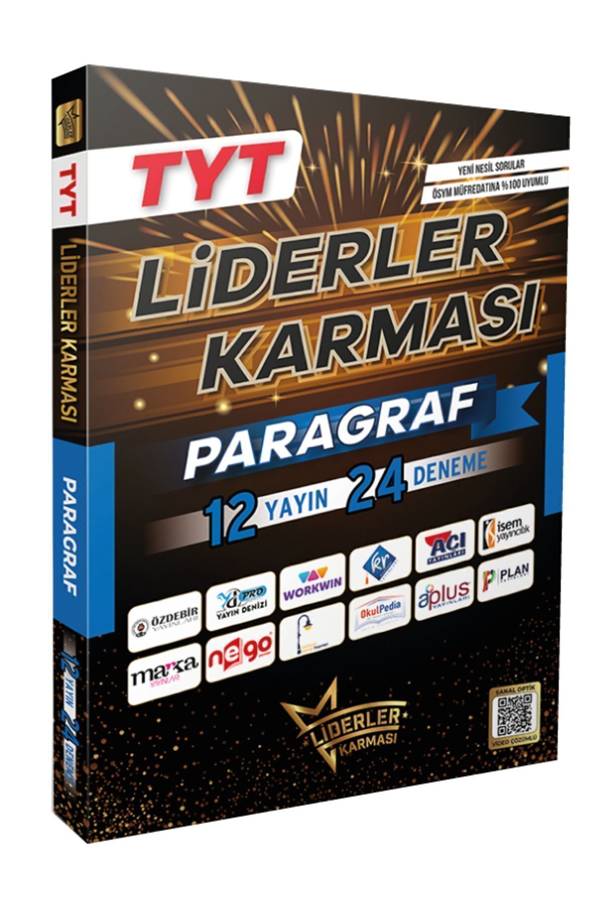 Liderler Karması 2024 Model 12 Farklı Yayınevinden 24 TYT Paragraf Deneme Seti