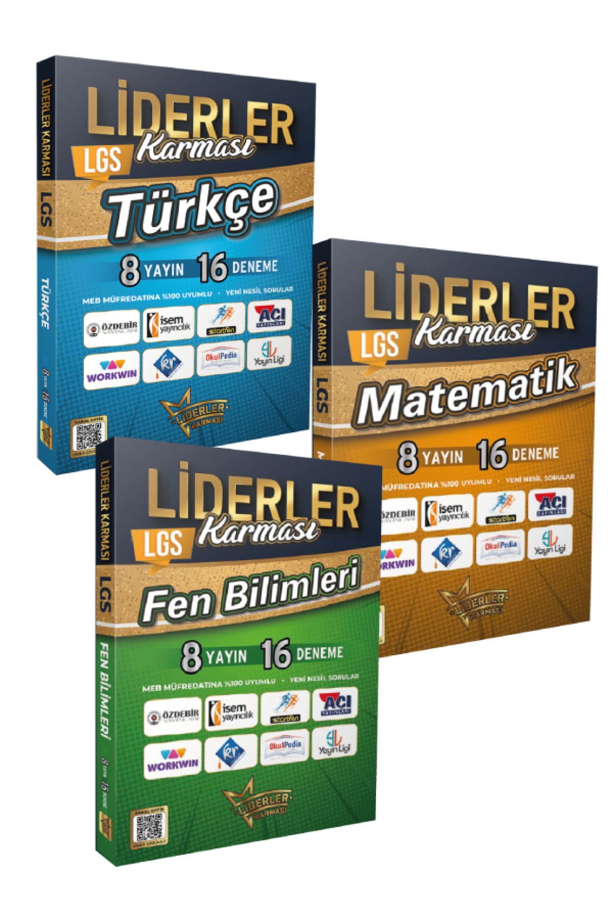 Liderler Karması 2024 Model 8.Sınıf LGS 8 Yayın Evinden 48 Türkçe, Matematik, Fen Branş Deneme Seti