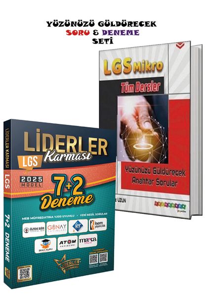 Liderler Karması LGS 8.Sınıf Yüzünüzü güldürecek Soru, Deneme Seti