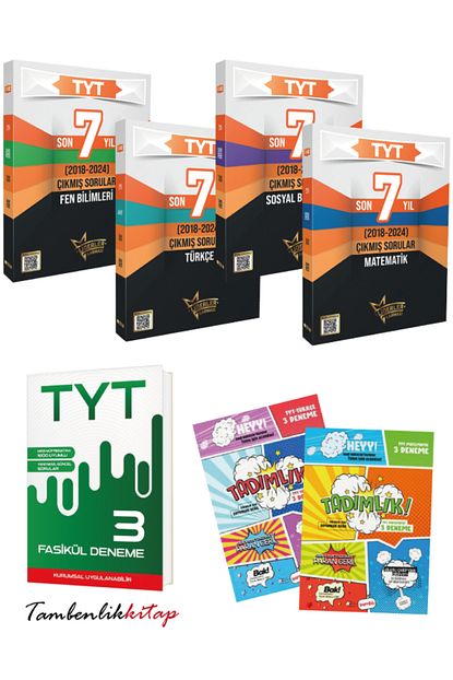 Liderler Karması TYT Branş Branş Son 7 Yıl Çıkmış Sorular (2018-2024) +3 Fasikül Deneme