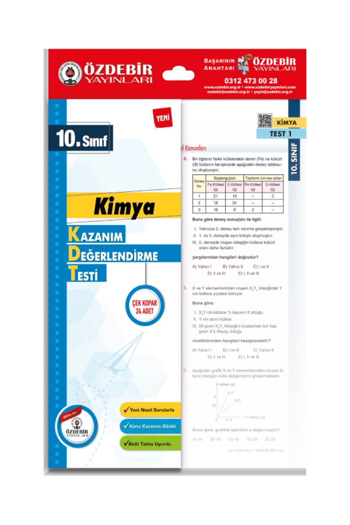 Özdebir 10 Sınıf Kimya Yaprak Test