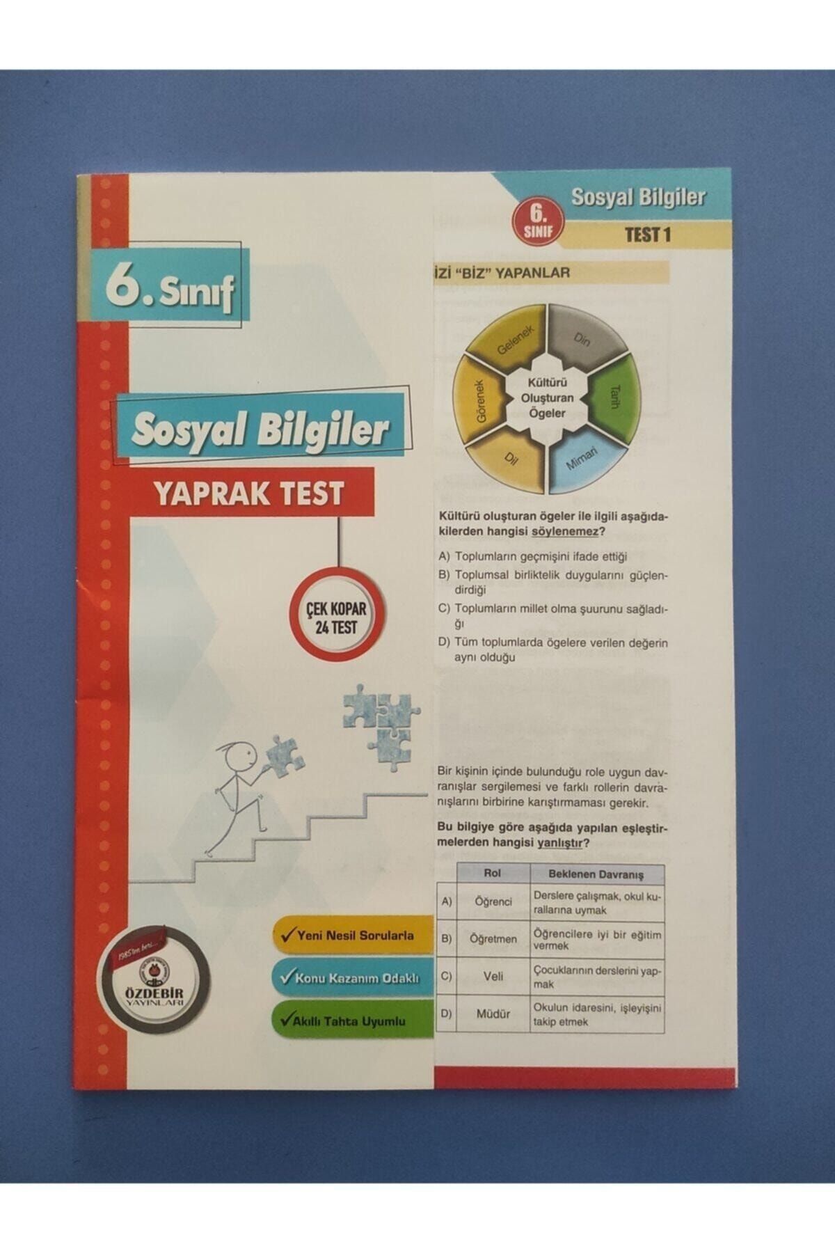Özdebir 6.sınıf Sosyal Bilimler Yaprak Test