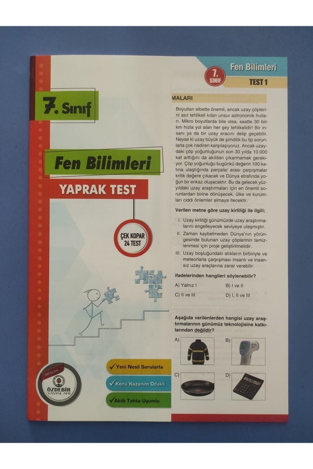 Özdebir 7.sınıf Fen Bilimleri Yaprak Test