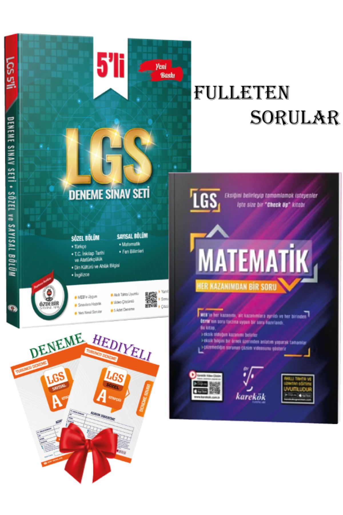 Özdebir Ve Karekök Yayınları Ile Lgs Deneme Seti Fulleten Sorular (HEDİYELİ)
