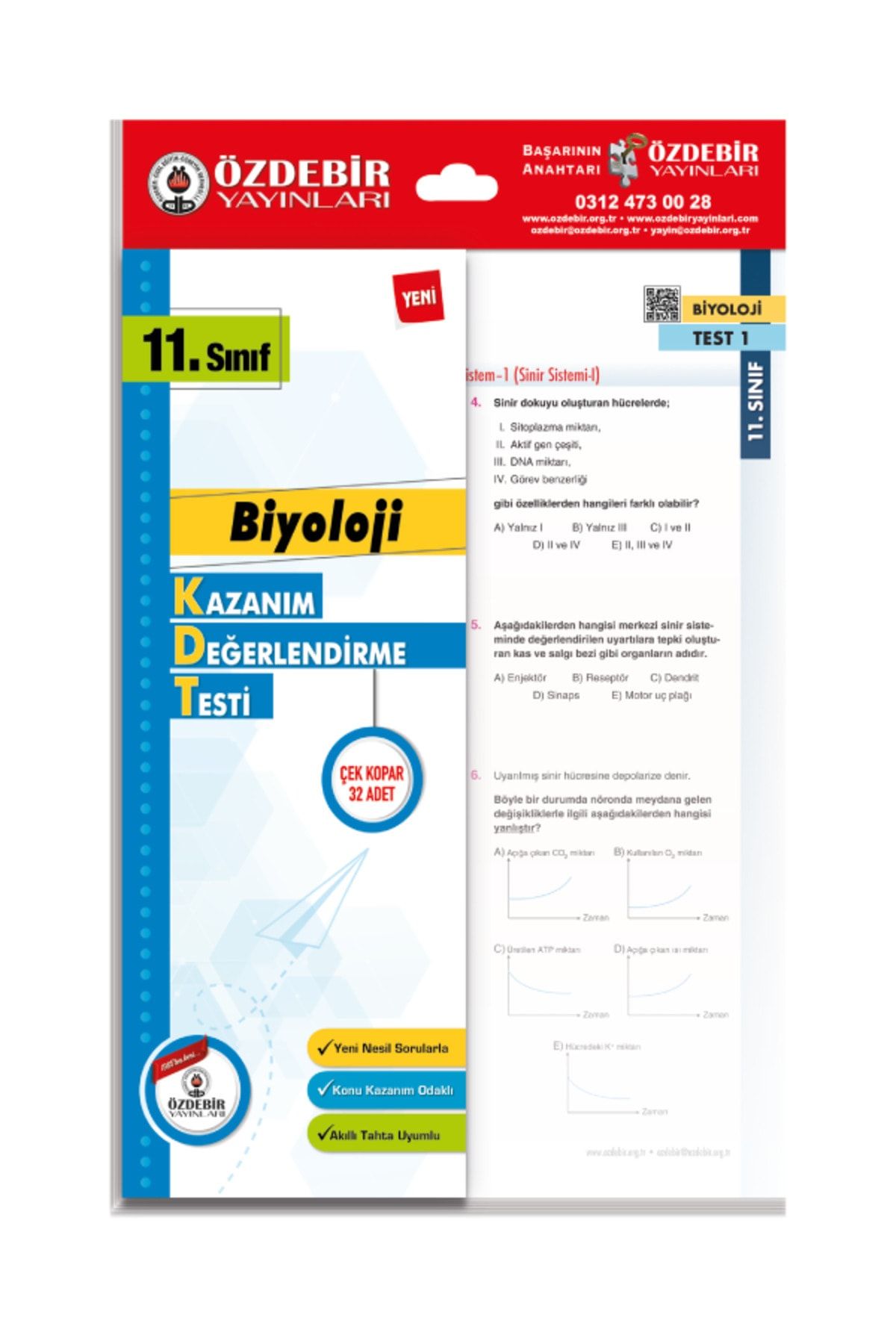 ÖZDEBİR YAYINLARI 11. SINIF YAPRAK TEST SAYISAL SET (MATEMATİK, FİZİK, KİMYA, BİYOLOJİ)