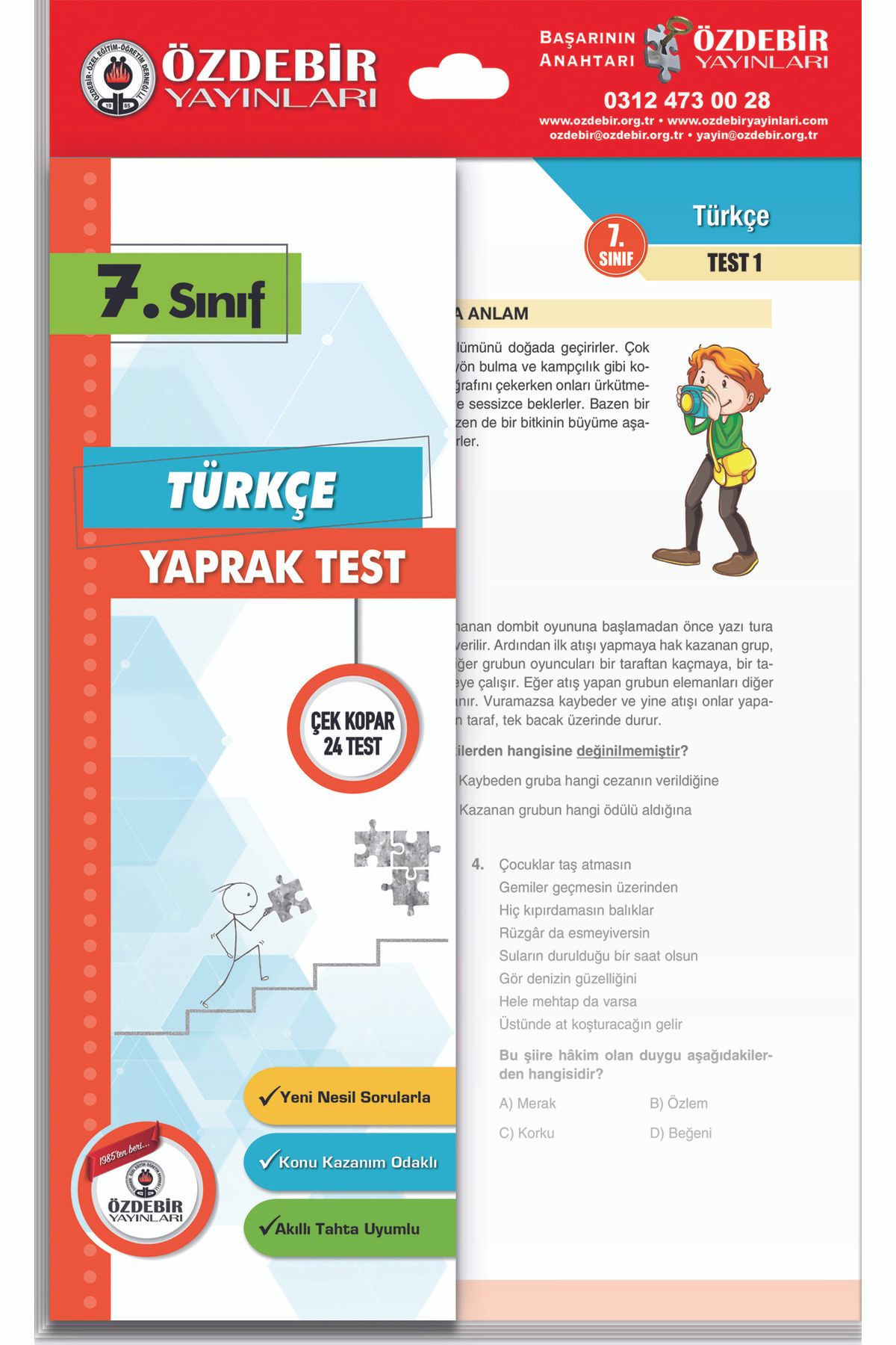 Özdebir Yayınları 7. Sınıf Yaprak Test Seti