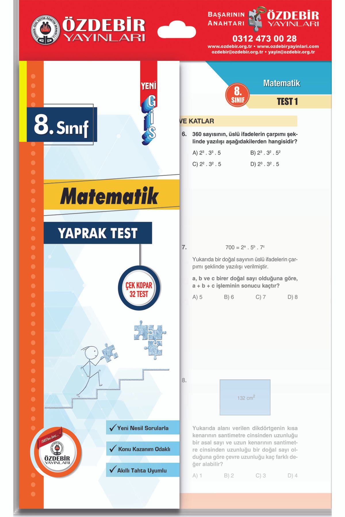 Özdebir Yayınları 8.Sınıf Yaprak Test Seti 6 Ders