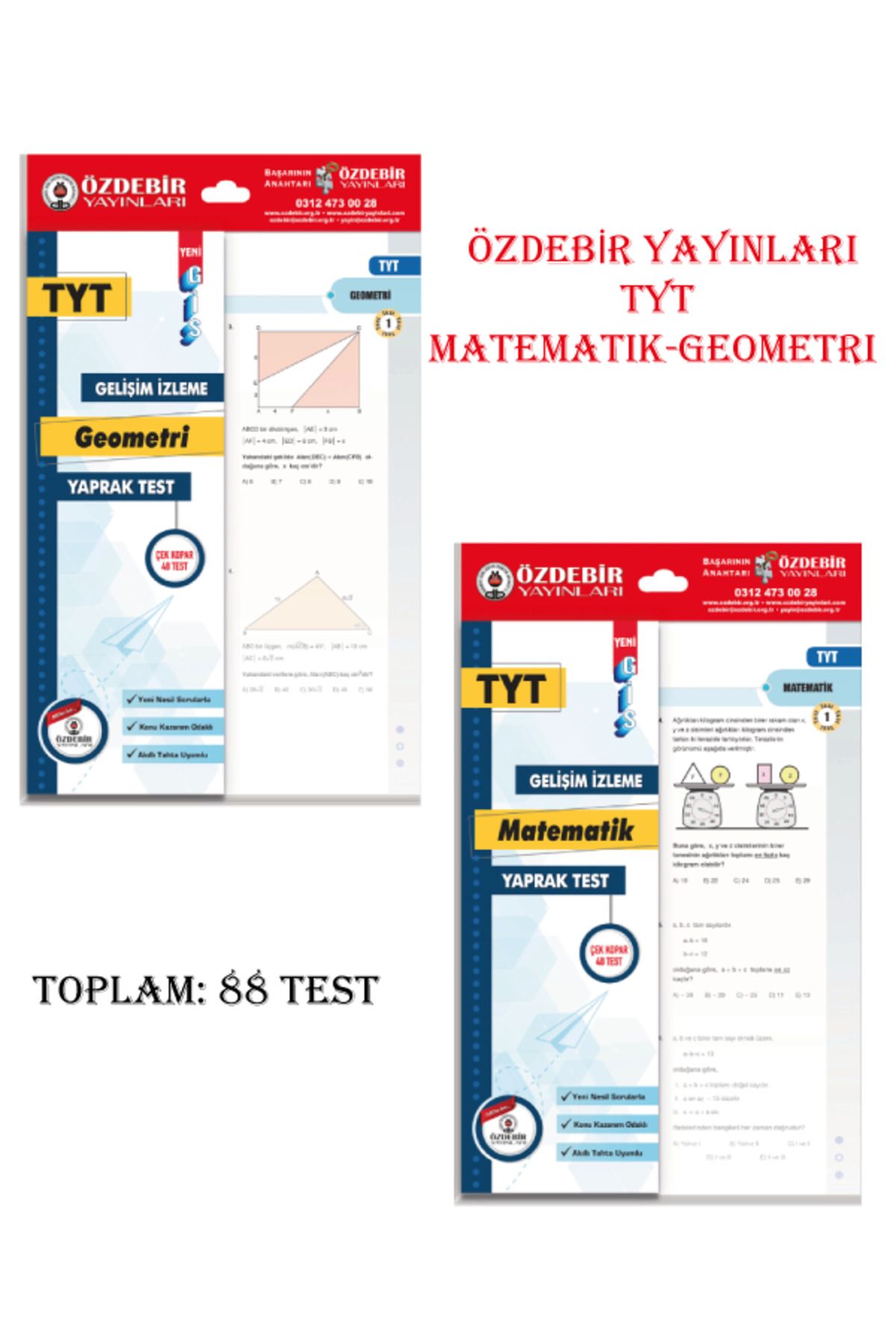 Özdebir Yayınları TYT Matematik Geometri Yaprak Test Seti
