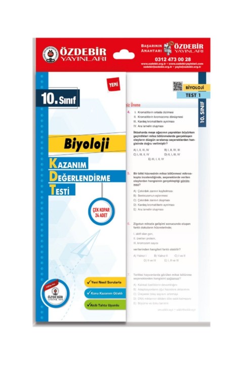 10.sınıf Biyoloji Yaprak Test