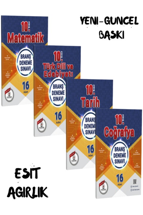 10.Sınıf Eşit Ağırlık Branş Deneme Seti Güncel Yeni Baskı