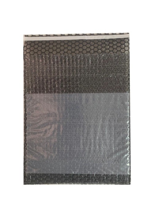 25 Adet Balonlu Siyah Cepli Kargo Peşeti (27X30+5) (80 GR/M2)