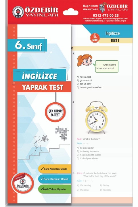 6.sınıf Ingilizce Poşet Yaprak Test