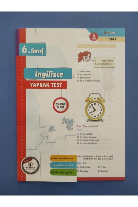 6.sınıf Ingilizce Poşet Yaprak Test