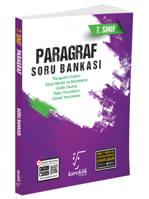 7.Sınıf Paragraf Soru Bankası Karekök Yayınları (Güncel Baskı)