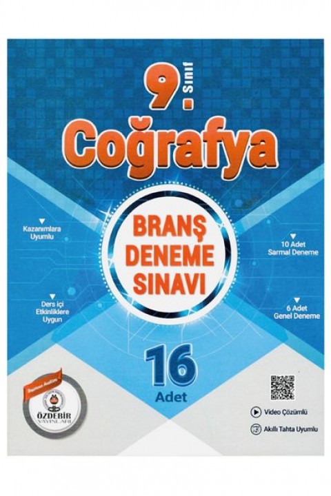 9.Sınıf Güncel Baskı 16X16 Coğrafya Branş Deneme