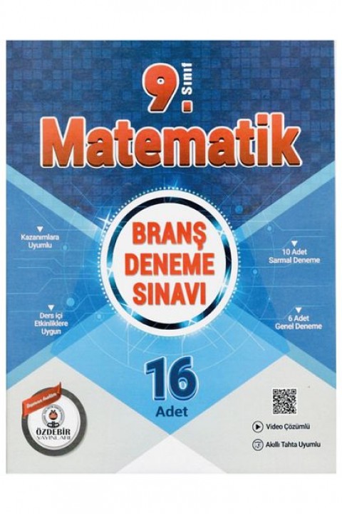 9.Sınıf Güncel Baskı 16X16 Matematik Branş Deneme