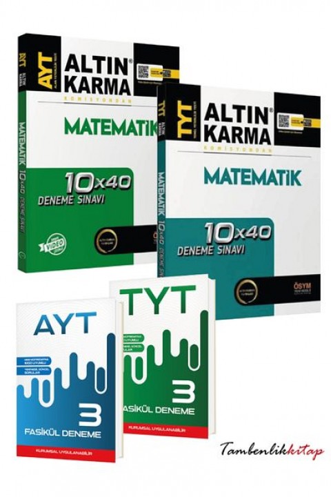 Altın Karma Yayınları TYT-AYT Matematik Branş Deneme Seti +6 Fasikül Deneme