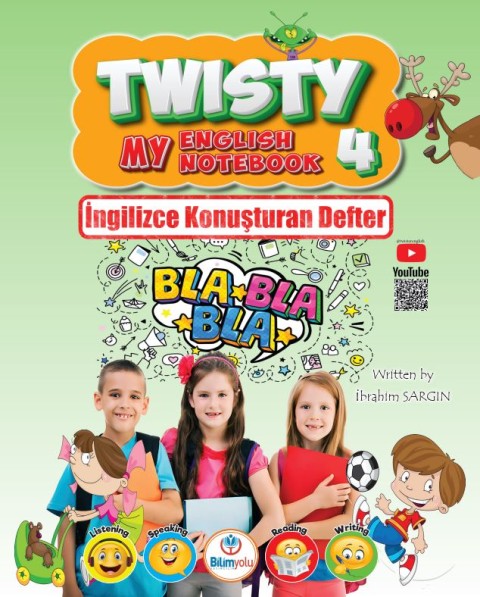 Bilimyolu Yayıncılık 4. Sınıf Twisty My English Book İngilizce Konuşturan Defter İbrahim Sargın