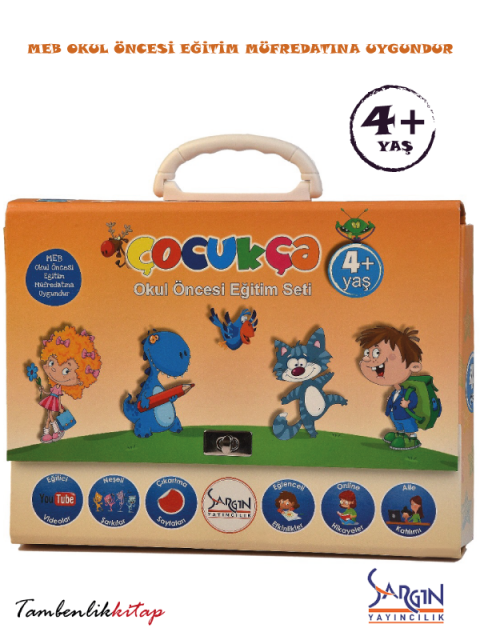 Çocukça 4+ Yaş Okul Öncesi Eğitim Seti Sargın Yayıncılık