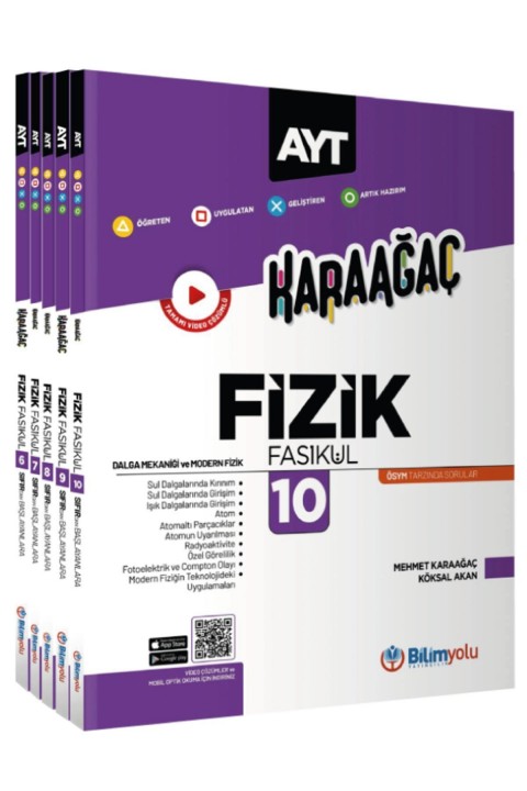 Karaağaç AYT Fizik Fasikülleri Seti 5 Kitap Bir Arada 656 Sayfa