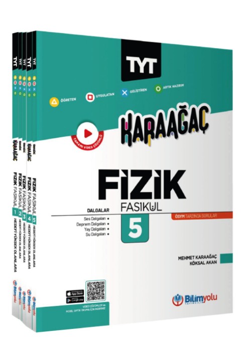 Karaağaç TYT Fizik Fasikülleri Seti 5 Kitap Bir Arada 704 Sayfa