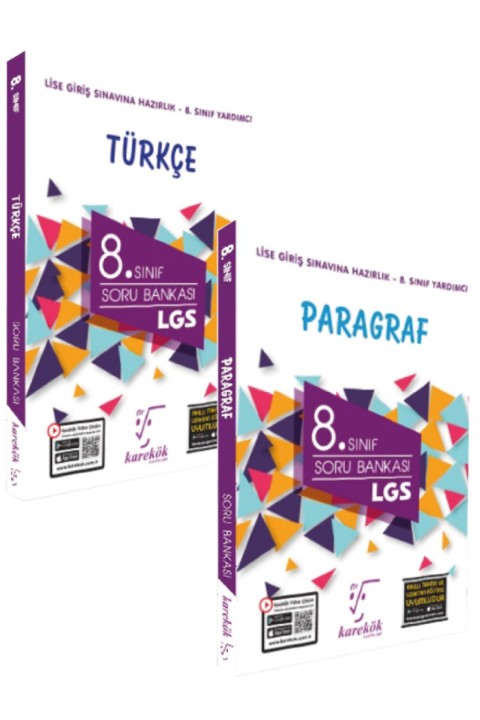 Karekök 8.Sınıf LGS Türkçe Paragraf Kafadar İkili Soru Bankası Seti (Yeni Baskı)