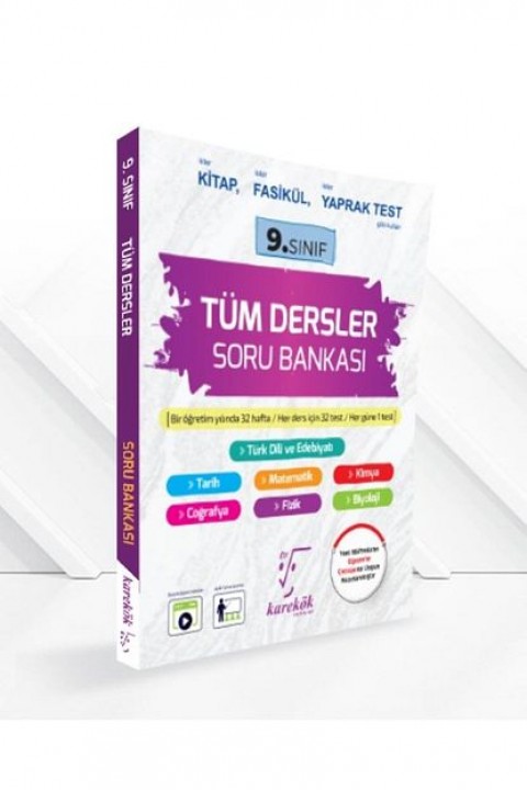 Karekök 9.Sınıf Tüm Dersler Soru Bankası (2024-2025 Müfredatı)
