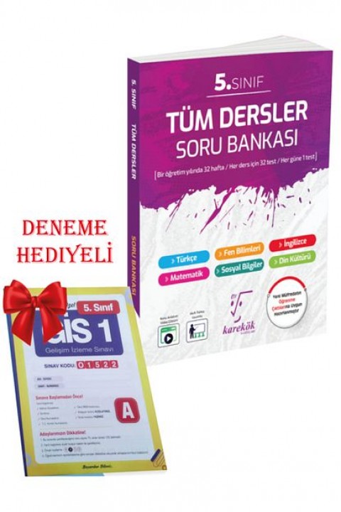 Karekök Yayınları Deneme Hediyeli 5.Sınıf Tüm Dersler Soru Bankası