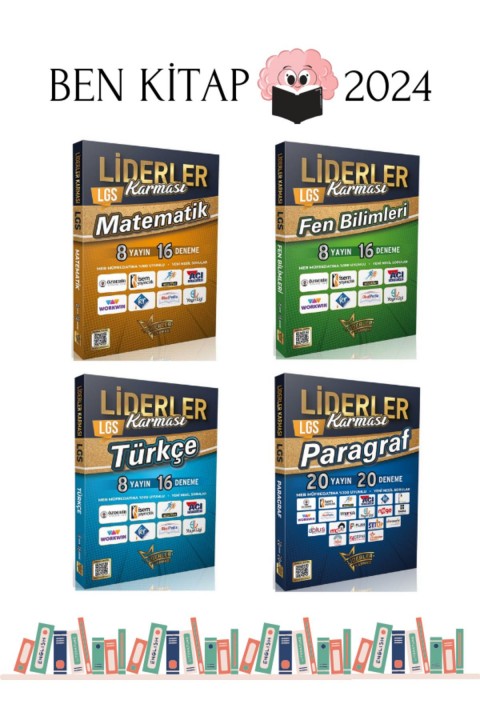 KİTAP Liderler Karması LGS Matematik - Fen Bilimleri - Türkçe - Paragraf Video Çözümlü Deneme
