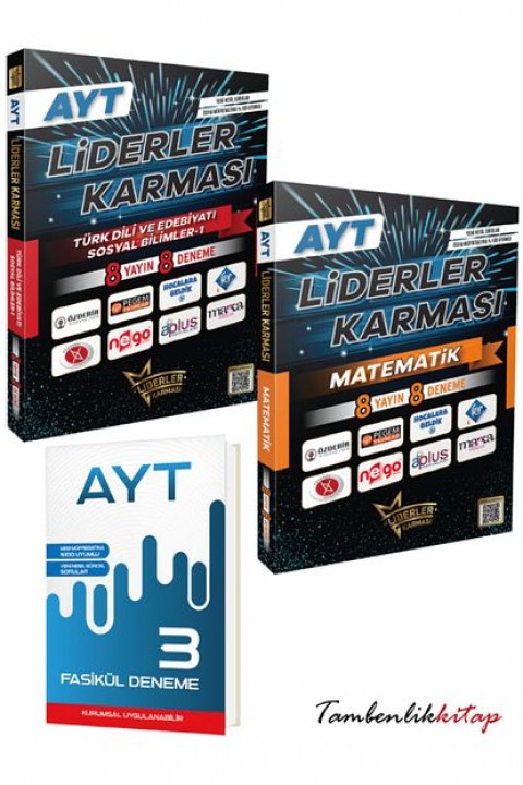 Liderler Karması AYT Edebiyat, Matematik Branş Deneme Seti +3 Fasikül Deneme