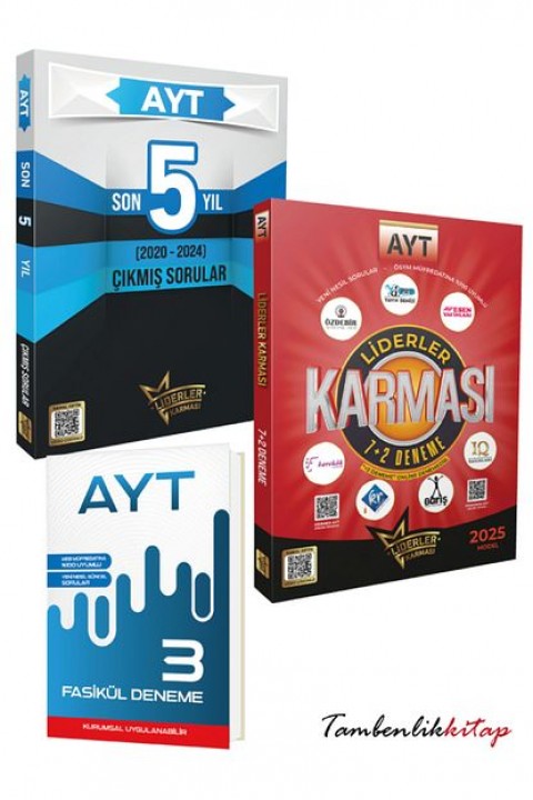 Liderler Karması AYT Son 5 Yıl Çıkmış Sorular (2020-2024) ve 10+3 Deneme Sınavı Seti