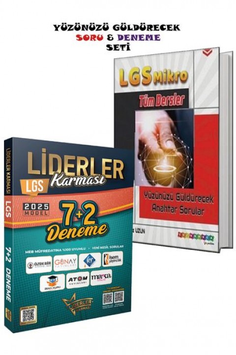 Liderler Karması LGS 8.Sınıf Yüzünüzü güldürecek Soru, Deneme Seti