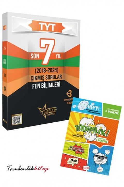 Liderler Karması TYT Fen Bilimleri Son 7 Yıl Çıkmış Sorular (2018-2024) +3 Matematik Deneme