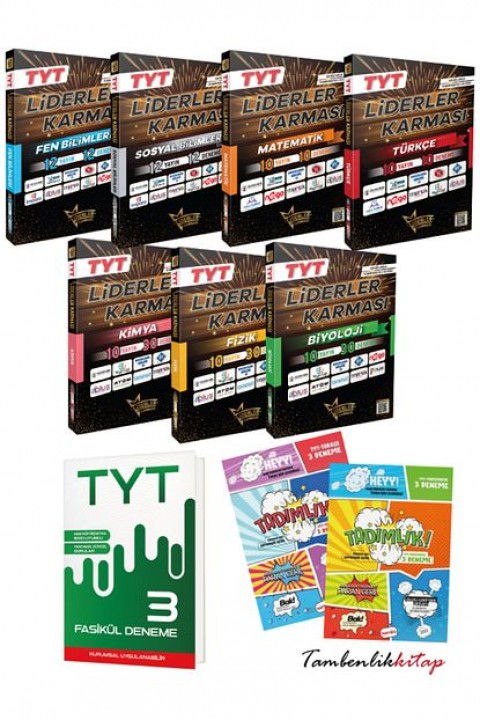 Liderler Karması TYT Fulleten Branş Deneme Seti +3 Genel Deneme