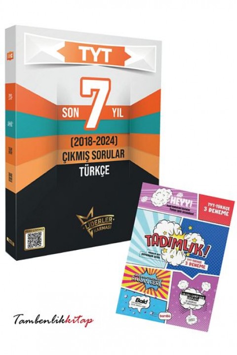 Liderler Karması TYT Türkçe Son 7 Yıl Çıkmış Sorular (2018-2024) +3 Türkçe Deneme