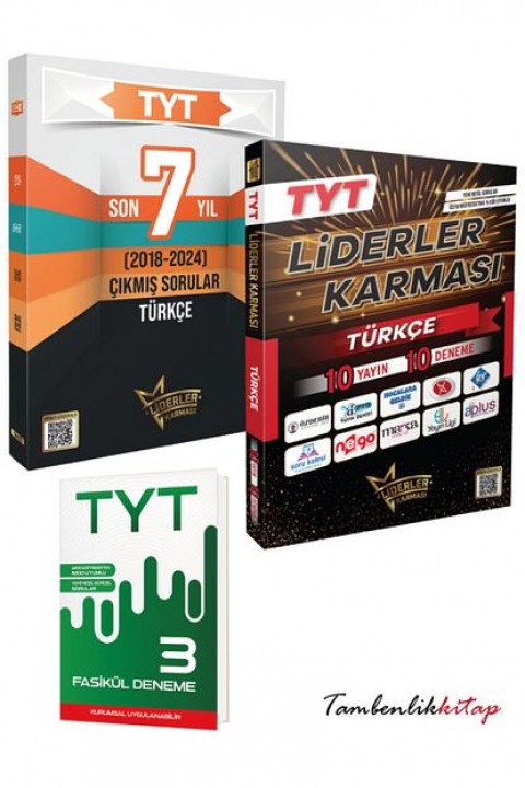 Liderler Karması TYT Türkçe Son 7 Yıl Çıkmış Sorular ve 10 Deneme Sınavı +3 Genel Deneme