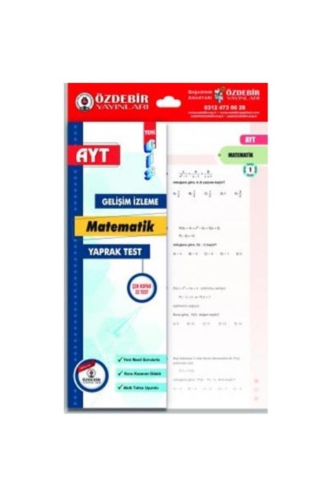 Özdebir Ayt Matematik Gis Yaprak Test Mst04504
