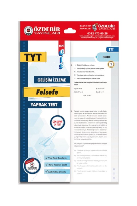 Özdebir Tyt Felsefe Gis Yaprak Test 2022