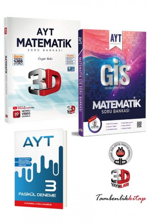 Özdebir ve 3D Yayınlarından AYT Matematik Soru Bankası Seti + AYT 3 Genel Deneme