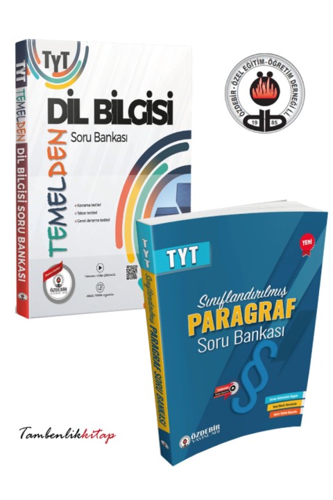ÖZDEBİR YAYINEVİ TYT Temelden Dil Bilgisi ve Sınıflandırılmış Paragraf Tamamı Çözümlü Soru Bankası Seti - Fiyatı, Yorumları