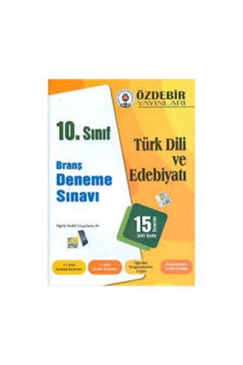 Özdebir Yayınları 10.sınıf Türk Dili Ve Edebyatı Branş Deneme Sınavı